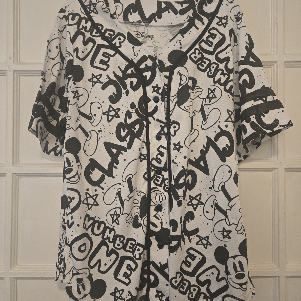 Disney Black and White Graphic Shirt